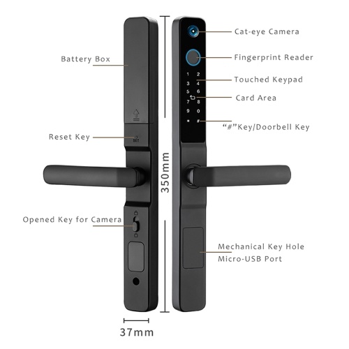 WiFi Smart Lock with Camera Keyless Entry Door Lock