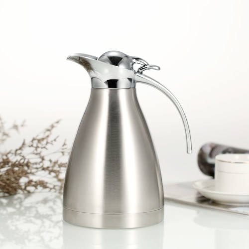 

1L Stainless Steel Vacuum Insulated Carafe Double Wall Coffee Pot Water Pitcher Thermal Carafe