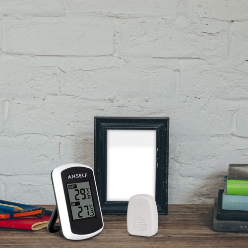 

Anself LCD Digital Wireless Indoor Outdoor Thermometer Temperature Measurement Ambient Weather Tester