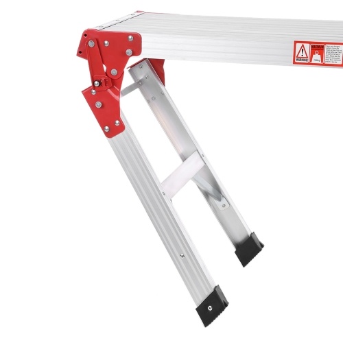 

iKayaa Folding Aluminum Work Platform Hop Up Working Bench Step Ladder 225LB Capacity