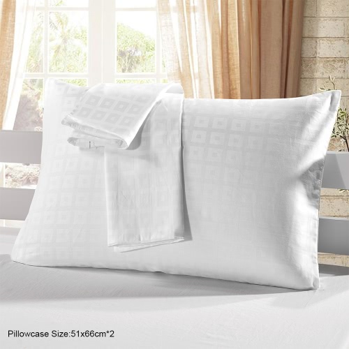 

2pcs/set Cotton Pillow Case White Check Pattern Pillow Slip Well-made Soft Pillowcases Plaid Pattern Pillow Slipcover with Hidden