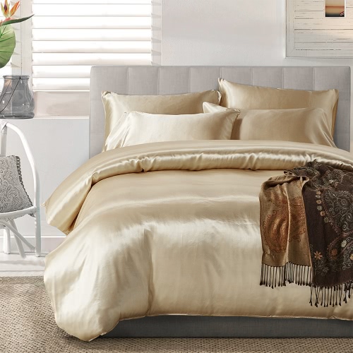 

Silk-like Bedding Set Well-made Soft Silky Smooth Duvet Cover & Pillowcase Sets Nice Home Textiles