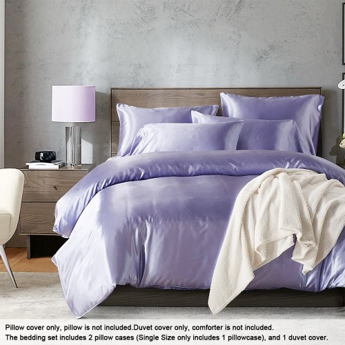 Silk-like Bedding Set Well-made Duvet Cover Set Silky Smooth Soft Duvet Cover & Pillowcase Sets