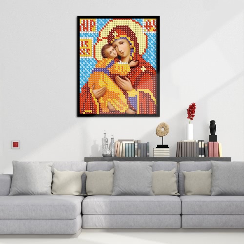 

10 * 12 дюймов / 26 * 30 см DIY Hierarch 5D Diamond Painting Kit Религия Стиль Кристалл Rhinestone Мозаика Вышивка Крест Stitch Craft Home Wall Decor
