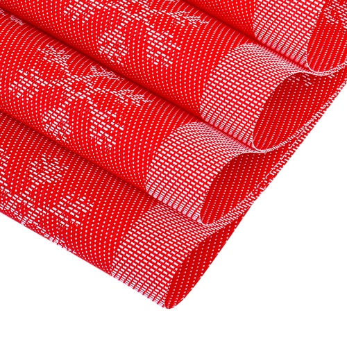 

12 * 18 inches PVC Heat-resistant Woven Placemat Stain-resistant Anti-skid Washable Dining Table Mats Placemats for Christmas--Set