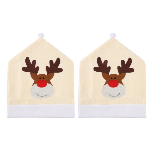 2pcs / set Cadeiras de Natal Back Covers