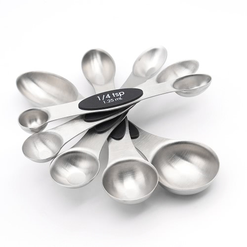 

5pcs/set Stainless Steel Magnetic Double-head Measuring Spoon Set Tablespoons Teaspoons Baking Cooking Accessories for Measuring D