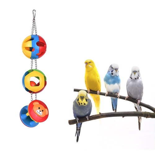 Color Bird Cage Accessories Acrylic Parrot Chew Toys Bite Swing Hanging Toy For Macaw African Greys Parakeet Cockatoo Cockatiel Conure Lovebirds Canaries