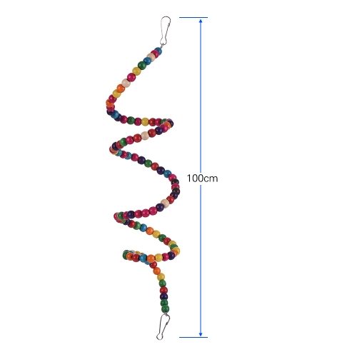 

Large Bird Cage Toys Spiral Climbing Swing Toys Bungee Rope for Parrots Parakeet Budgie Macaw Cockatoo