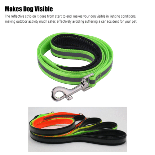 

SSL002TF TPU Reflective Dog Leash Durable Waterproof Safe Pet Leash Strap with Premium Strength Double Handles for Medium Large Dog