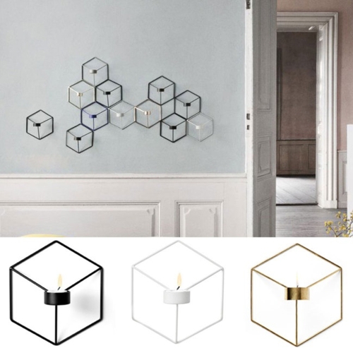 

Nordic Style 3D Geometric Candlestick Metal Wall Candle Holder Sconce Home Decor