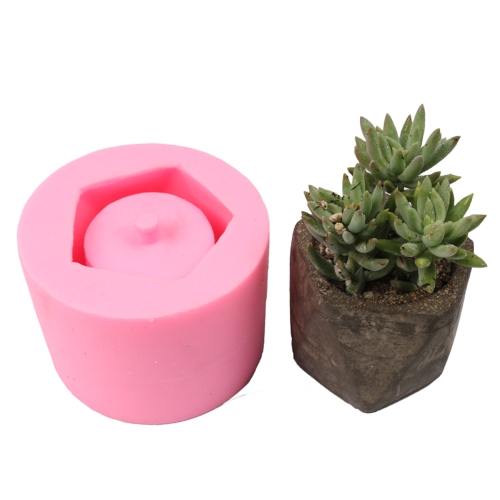 1PCS Flower Potted Planter Silicone Mold Handmade Craft Garden Decoração para casa Planta Flowerpot Cement Vase Molds