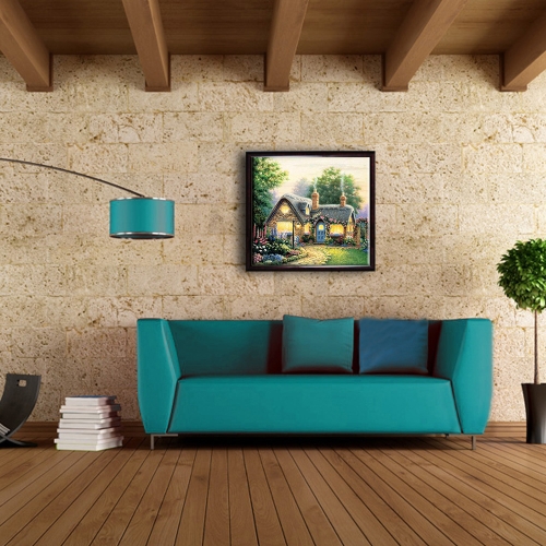 

12 * 12 дюймов / 30 * 30 см DIY 5D Diamond Painting Kit Дом Смола Rhinestone Мозаика Вышивка Крест Stitch Craft Home Wall Decor
