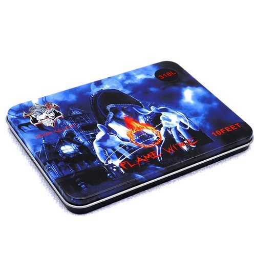 

Demon Killer Electronic Cigarette Tool Stainless Steel 316L Flame Wire with Exquisite Iron Box Packing