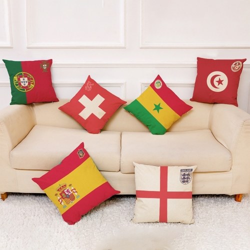 

The 2018 World Soccer Cup Home Decor Cushion Cover Linen Sofa Design Throw Pillow Case Gift Style 1