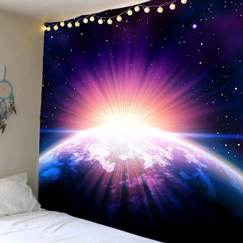 

Galaxy Starry Star Earth Hanging Wall and Blanket Background Fabric Multipurpose Vintage Hippie Beach and Yoga Towel