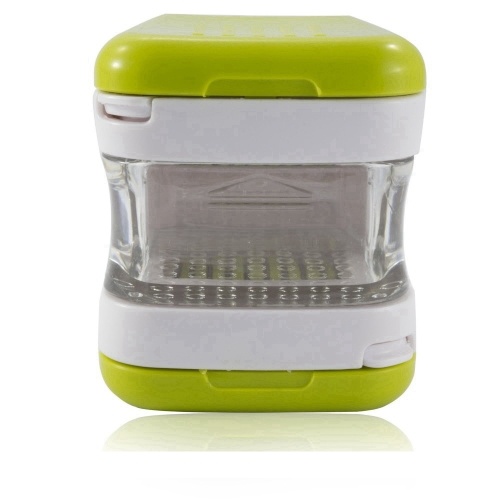 

Portable Home Kitchen Garlic Press Sharp Stainless Steel Blades with Built-in Container