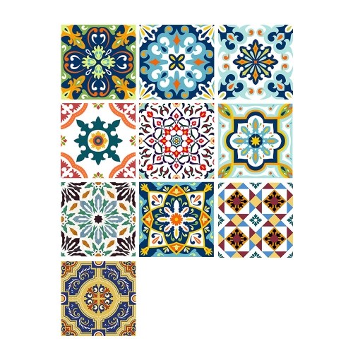 10 Pcs/Set Self Adhesive Tile Stickers