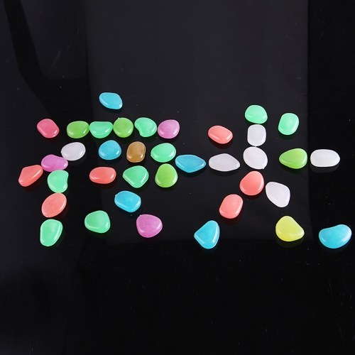 

60pcs/Bag Luminous Pebbles Colorful Stones