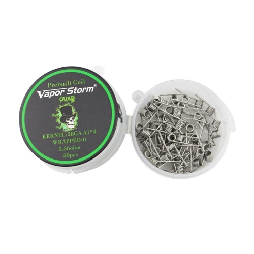 

50 штук Vapor Storm A1 Обогреваемая проволочная катушка RDA Катушка с четырьмя катушками Предварительно обмотанные провода Wick Alien Mix Twisted