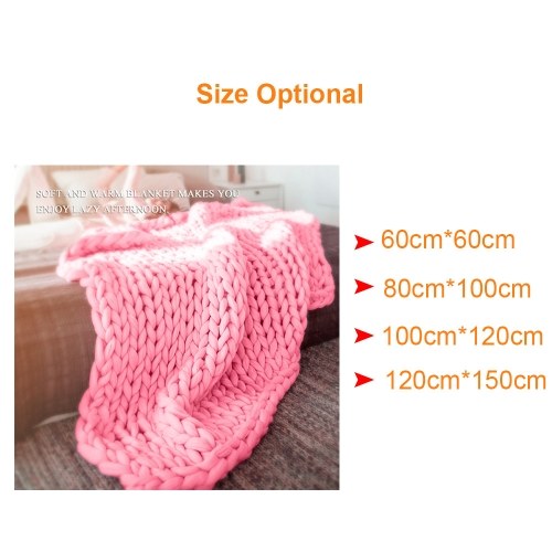 

Chunky Knitted Handmade Thick Blanket