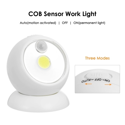 

Pack of 1 360° Rotation COB Magnetic Motion Senor Work Light