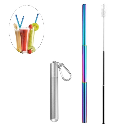 Portable Collapsible Straw Reusable 304 Stainless Steel