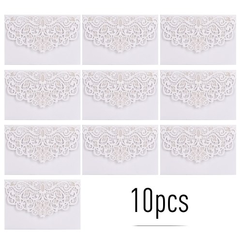 

10pcs Pearl Paper Floral Invitation Cards