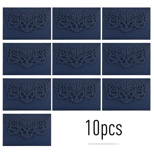 

10pcs Pearl Paper Floral Invitation Cards