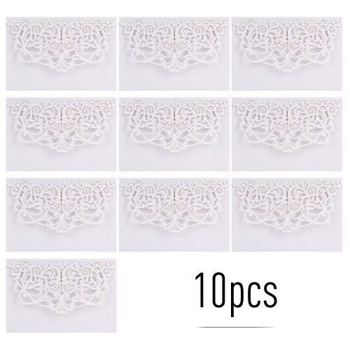 

10pcs Pearl Paper Floral Invitation Cards