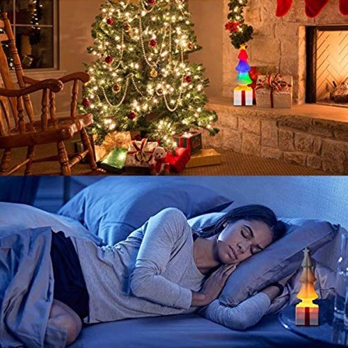 

Lighting Night Light, E26 / E27 LED Christmas Tree Lamp, Flickering Mood Lamp Color-Changing Nightlight Decor, Top Gift Light to Kids, Friends and Family