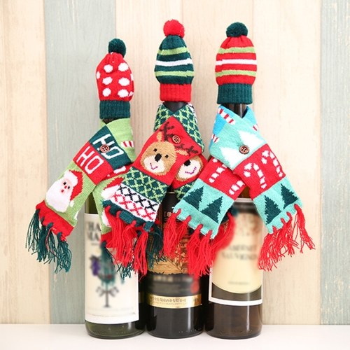 

New Christmas Wine Bottle Cover Christmas Wine Bottle Decoration