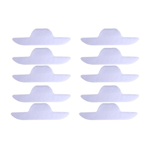 Almohadillas de sudor de cuello Cuello con forma de barco Protector de cuello de mugre Almohadillas de revestimiento de cuello autoadhesivas desechables 10 piezas