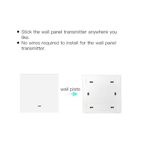 

AC 90-250V Switch and Receiver Kit 433Mhz Stick-on Wall Switch Remote Control Lighting Fixture Relay Receiver