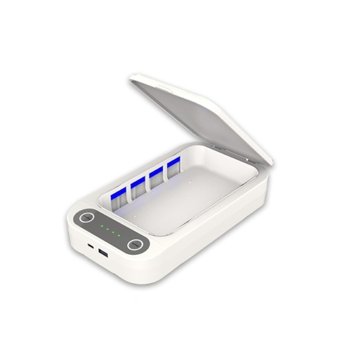

UV Cell Phone Ste-rilizer Box Portable UV Light Cell Phone Ste-rilizer Aromatherapy Function Disinfector for Smartphones Jewelry Watch