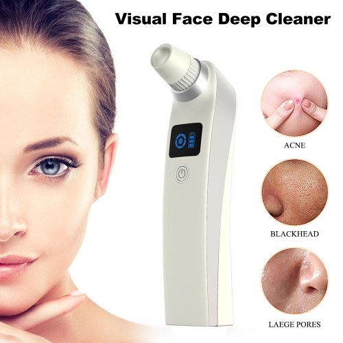 Blackhead Remover Visual Face Deep Cleaner USB Rechargeable Electric Facial Pore Cleanser Vacuum, 5 Adjustable Suction Power, Facial Beauty Skin Care SPA Tool with LCD Screen for Women Men