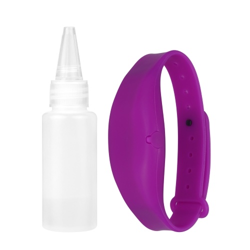 Wristband Hand Dispenser Refillable Silicone Bracelet for Hand Washing