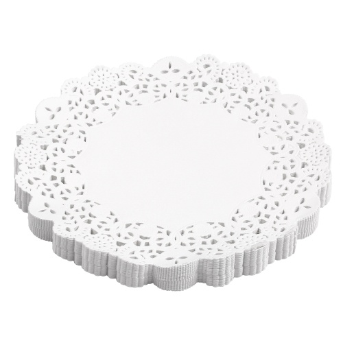 Napperons de papier de dentelle de 5,5 po décoratifs jetables