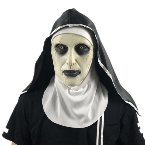 

Halloween Scary Nun Mask Costume Party Cosplay Prank Latex Head Mask