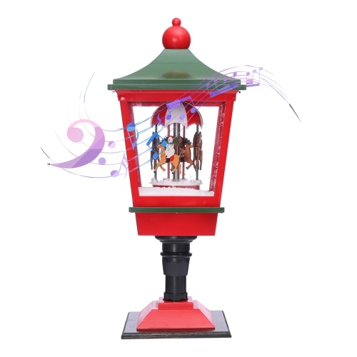 Christmas Musical Snow Lantern Plug in LEDs Fairy Lights Lamp