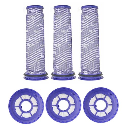 

3Pcs HEPA Post-motor Filters + 3Pcs Pre-motor Filters