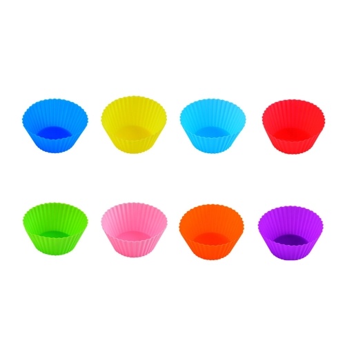 

24 Packs Silicone Baking Cups Reusable Muffin Liners Non-Stick Cup Cake Molds Set
