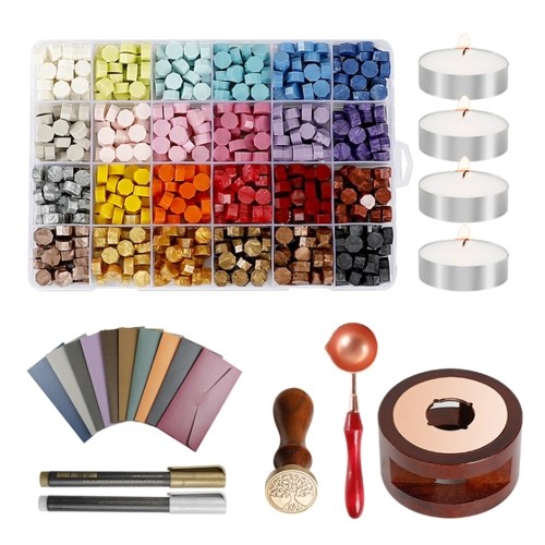

24 Colors Retro Letters Wax Seal Stamp Set
