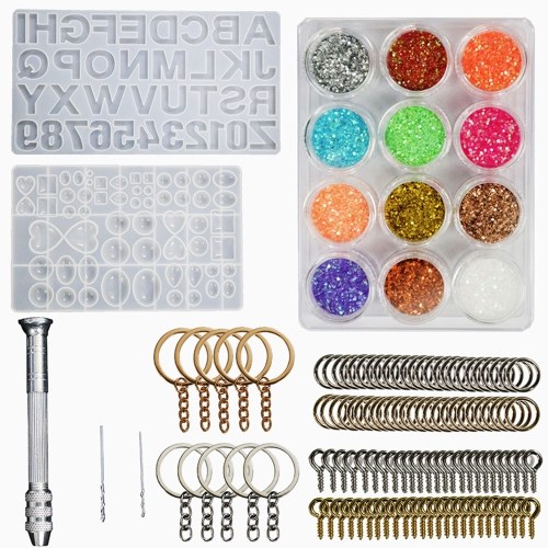 127 Pcs DIY Alfabeto Resina Moldes de Fundição Números de Letras Acessórios para Fabricação de Artesanato