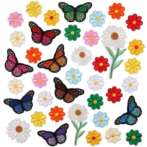 39PCS Iron on Stickers Sew on Stickers