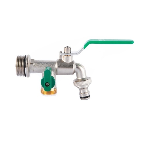 

Double Tap 1/2 Inch and 1 * 3/4 Inch Outlet with Thicken Outlet Valve Detachable for Garden Drinking Water Farm Crops with Red Handle