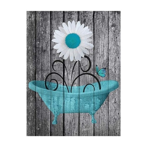

12*16 Inch Flower DIY 5D Diamond Painting Kit Full Drill Diamond Painting Summer Flower Pattern Acrylic Rhinestone Mosaic Painting Craft Home Wall Decor Gift Frameless