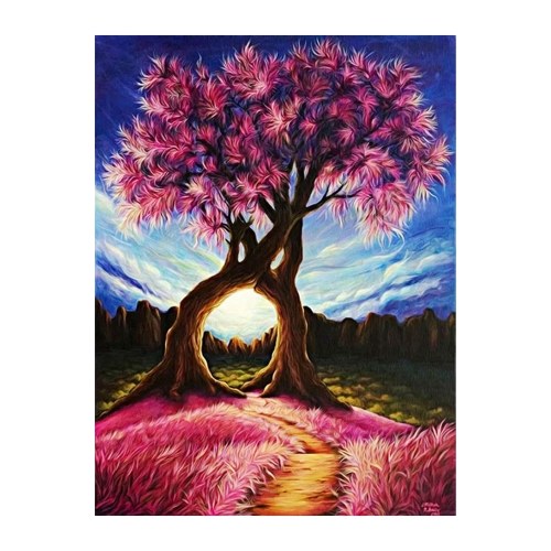 

12*16 Inch DIY 5D Diamond Painting Kit Full Drill Diamond Painting Tree Flower Pattern Acrylic Rhinestone Mosaic Painting Craft Home Wall Decor Gift Frameless