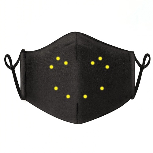 

Led Face Mask Voice Control Shape USB Rechargeable Glowing Luminous Dust Mask for Halloween & Christmas Party