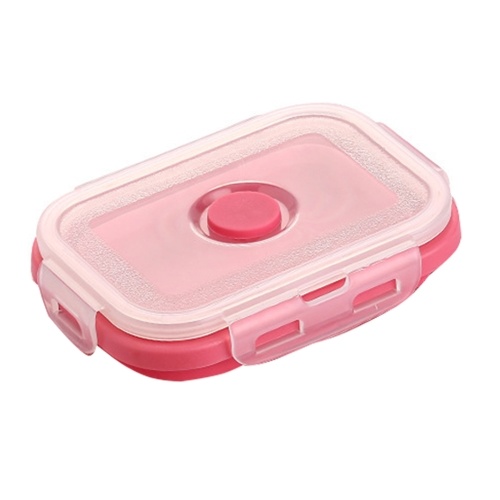 

1200ml/40.6oz Silicone Lunch Box Large Capacity Leak Proof Food Storage Container Meal Prep Container with Transparent Lid Portable Foldable for Kids School Office Lunch